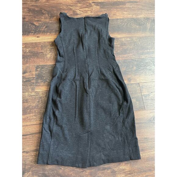 MM LaFleur Lydia Dress Mini Fitted Sleeveless Knit Gray Twist Strap Stretch 8 - Picture 4 of 13